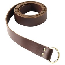 Medieval Knight Leather Belt Mens Reenactment Accessory Brown Length 94" 240cm 
