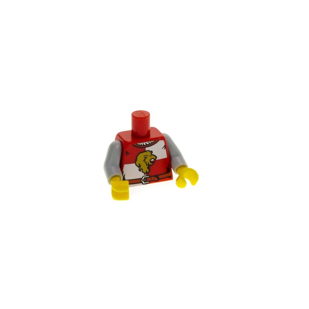 1X Lego Torso Minifigure Knight Lion Quarters Lion Gold 973PB0693C01