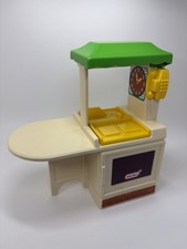 Vintage 1989 Little Tikes Place Miniatures 5591 Party Kitchen Island Sink Stove