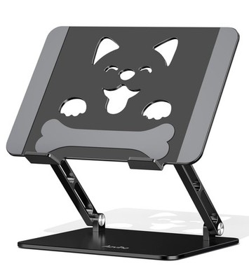 Supporto Ergonomico Per Laptop In Alluminio, Regolabile Su 6 Altezze, Pieghevole E Portatile, Compatibile Con 10-15,6 Pollici, Nero - 2