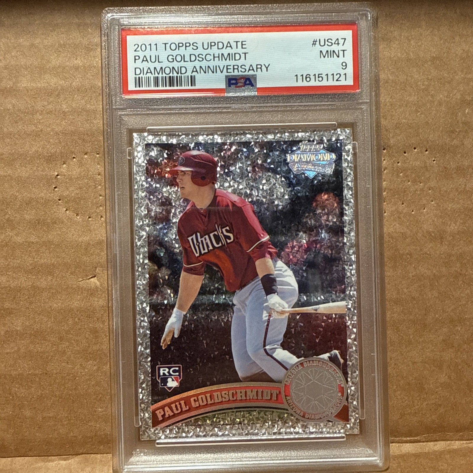 Paul Goldschmidt 2011 Topps Update Diamond Anniversary Rookie US47 PSA 9 Gem