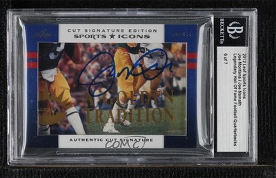 2012 Leaf Sports Icons Cut Signatures 6/7 Joe Montana Namath Auto HOF 16rf