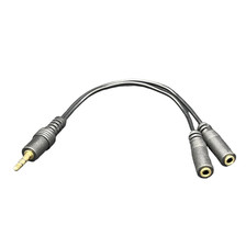 Stereo Jack Splitter Cable3.5Mm Male to 2 X Female Gold Plated Connector Adapter