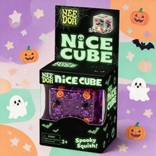 Schylling NeeDoh Halloween Nice Cube Glitter Squishy Anxiety Stress Relief