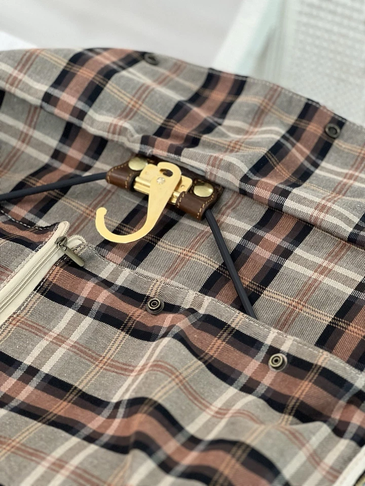 Bolso de Cabina Floto Roma Cuero Marrón Hecho en Italia Viaje Lona Equipaje de Mano Foto 4 de 4