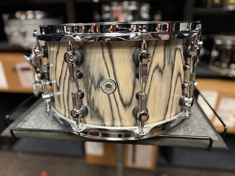 Sonor Used SQ2 7.5 x 14 Snare Drum Medium Maple Snow Tiger - Image 3 of 4