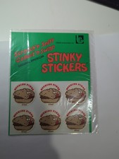 TREND 80s Stinky Stickers Vintage Scratch N Sniff Sealed Hamburger Nothing Finer