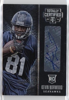2014 Panini Totally Certified Rookie Signatures Kevin Norwood #150 Auto RC 7eo