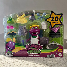 Mattel Barney's World Dress Up Barney Boxed Figure Set, 20 Pieces, Multicolor