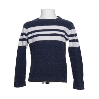 Next, Strickpullover, Größe: 122, Blau/Weiß, Baumwolle, Streifen, Jungen #unk