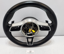 ✅ 15-18 OEM Porsche Macan GTS 95B Steering Wheel Leather Black W/ Shifters 34k