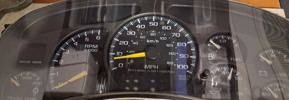 ✅ 2000-2002 Silverado Sierra Tahoe Cluster w/ Trans Temp + Mileage Programming - Image 3 of 4