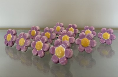 Richelieu Bourges Collection | Pastel Purple Flower Cabinet Knob & Set of 12