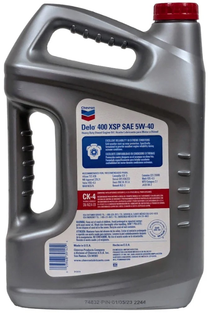 ムクsar Chevron Delo 400 XSP 5W-40 Full Synthetic Motor Oil Case of 3 - 1