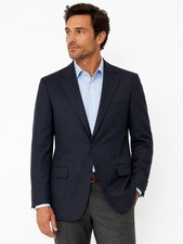 Vintage 90  s Canali 40R Navy Pinstripe Blazer Sport Coat 100 Wool Italy Luxury