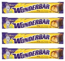 Cadbury Wunderbar Chocolate Candy Bar, 58g (4 Pack)