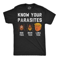 Mens Funny T Shirts Know Your Parasites Sarcastic Anti Political Tee For