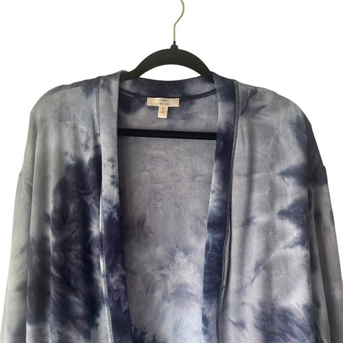 Como Vintage Women's Size Large Blue Tie Dye Soft Open Front Cardigan Sweater - Picture 2 of 8