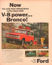 Poster Ford Bronco anni 70 V8 Off-Road 4x4 Adventure Ad -...