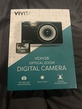 Vivitar ViviCam VEXV28 Compact 48MP Optical Zoom HD Video Black Built-in Flash