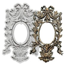 Photo Frame Silicone Mold Vintage Baroque Frame Fondant Baking Mold For Style C