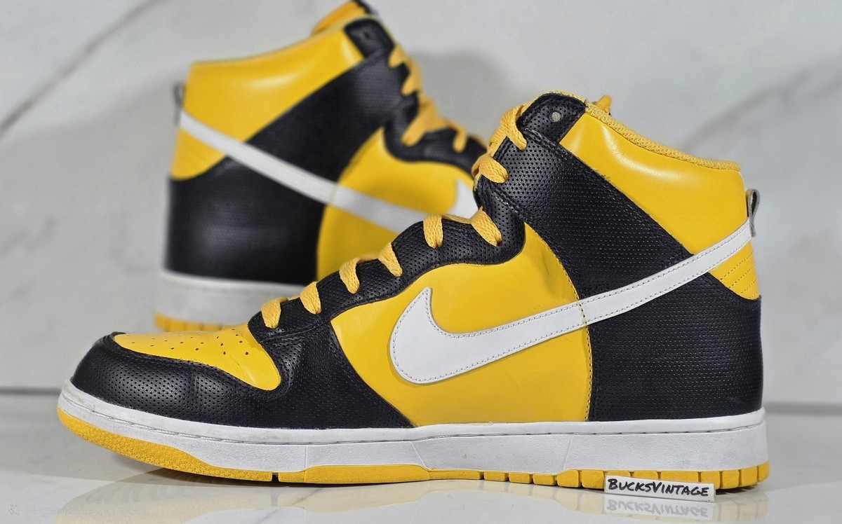 Vintage 2011 Nike Dunk High Yellow UN WU-TANG Killer Bee Size 12