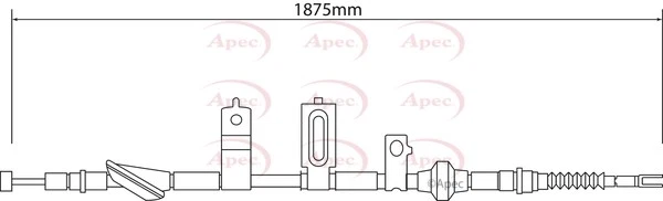 Handbrake Cable fits HONDA CIVIC Mk8 1.8 Rear Right 05 to 11 R18A2 Hand Brake - Image 2 of 4