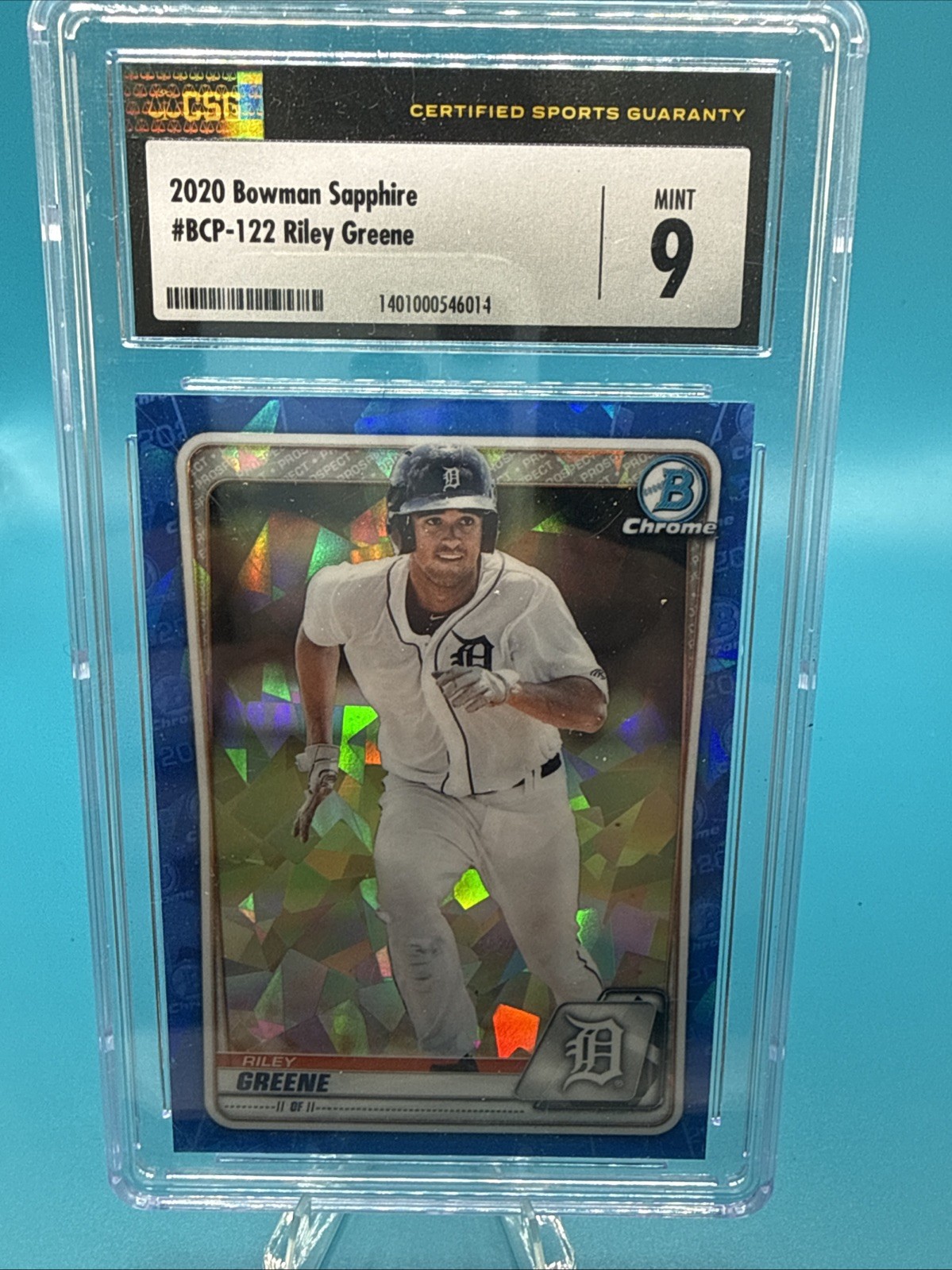 2021 Bowman Chrome Sapphire Edition  Riley Greene #BCP-122