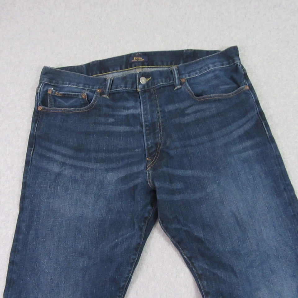 Polo Ralph Lauren Mens Jeans 38 X 34 Hampton Relaxed Straight Dark Wash Blue - Image 4 of 4