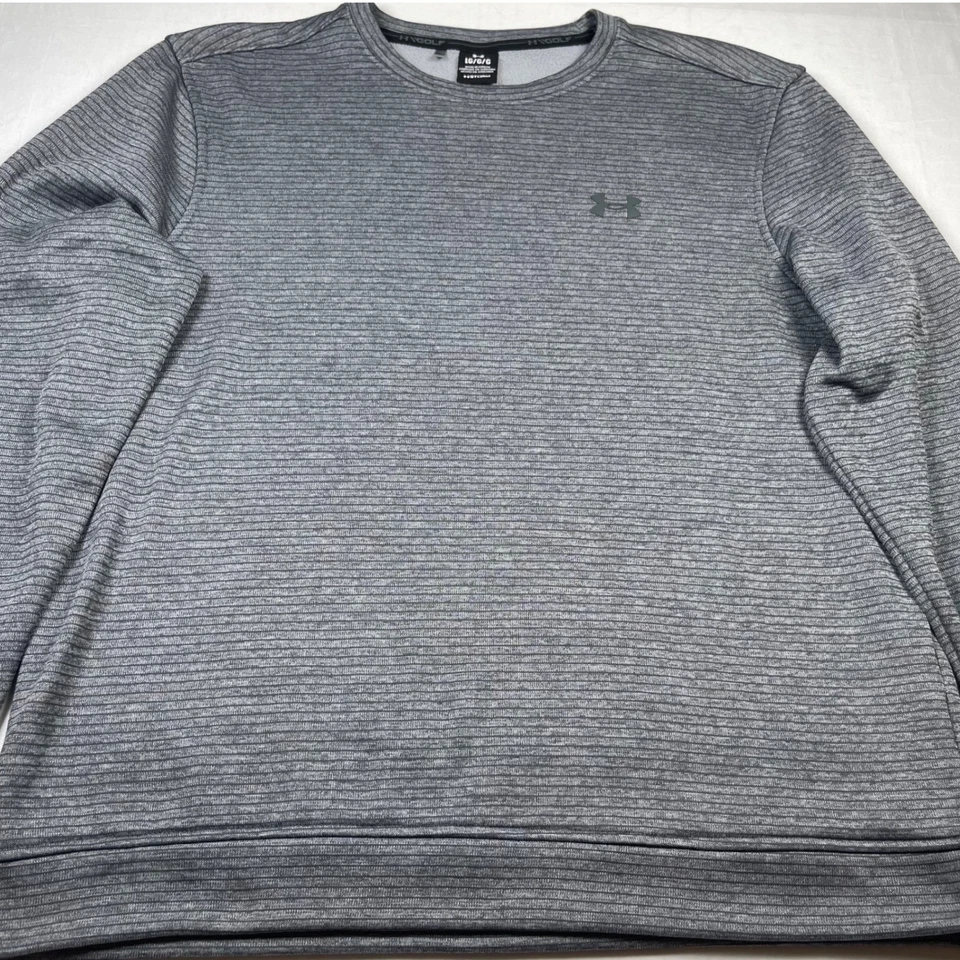 Camisa atlética Under Armour Golf Storm gris a rayas manga larga grande Foto 2 de 4
