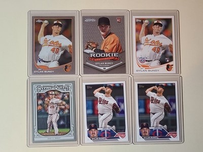 Dylan Bundy 6 Baseball Card lot Topps Chrome Rookie, Panini Prizm, Gypsy Queen