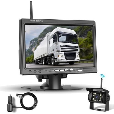 Kabelloses Rückfahrkamera-Set HD 1080P, 7-Zoll-Monitor,