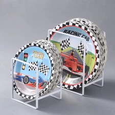 Rainmae 2 Pack Paper Plate Dispenser for 6-10 Inch Disposable Plates, White 