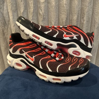 Nike Air Max Plus Tn Hot Lava Red Black White Shoes 852630-034 Men s Size 12