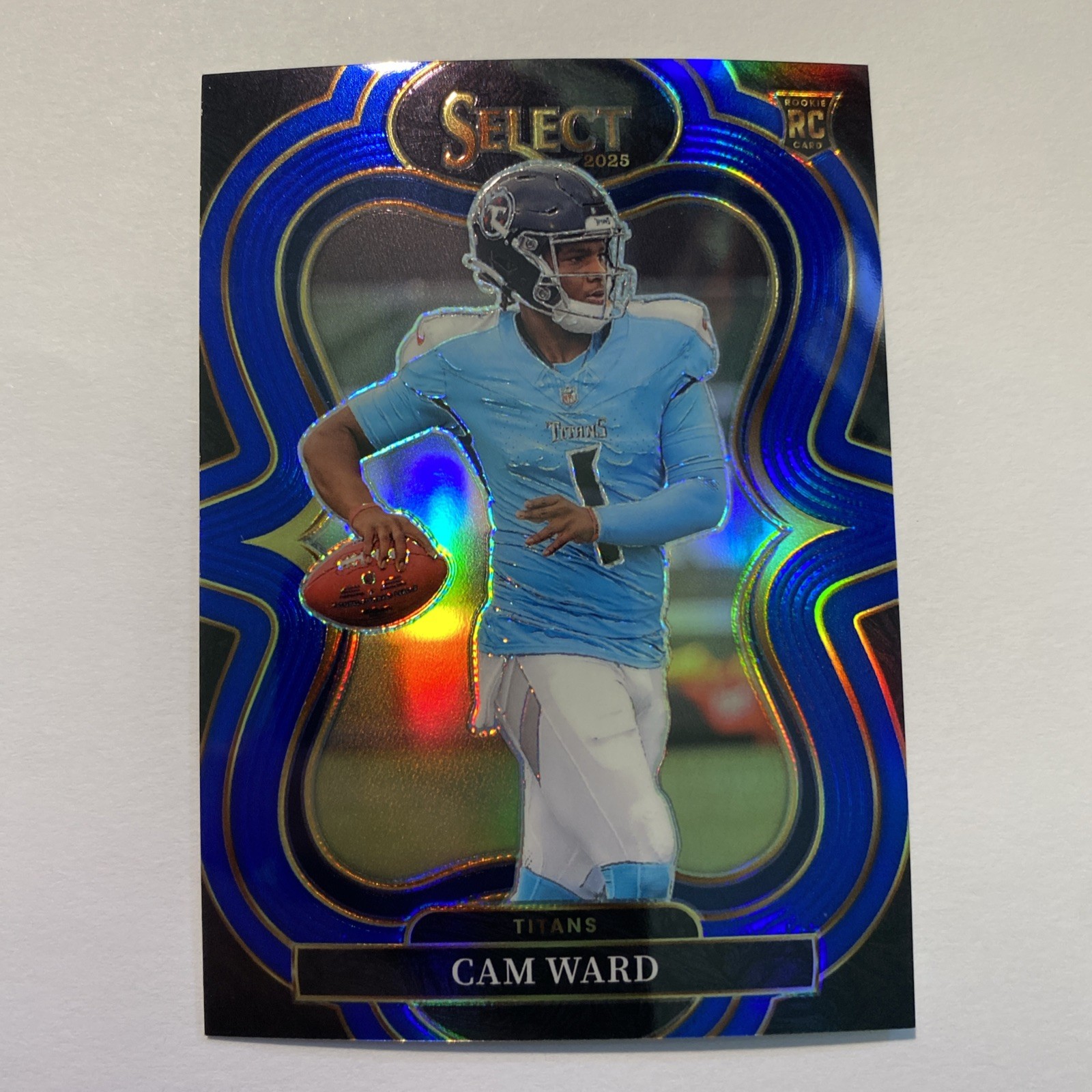 2025 Select Football Cam Ward RC #326 Suite Level Blue Prizm Parallel SP 46/99