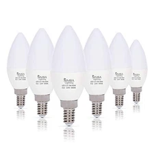  LED Candelabra Light Bulbs B11 (C37) Candle Shape E12 Base (6 5000k Daylight