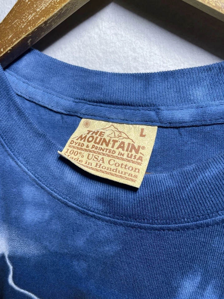 Vintage The Mountain 2004 Dragon Spitting Flame Blue Shirt L NWOT 90s Y2K Tee - Image 4 of 4