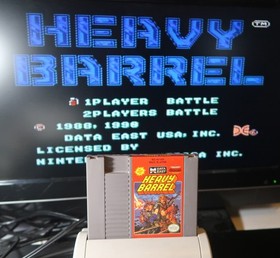 Heavy Barrel Nintendo NES Cartridge - Tested & WORKS - See Screenshots!