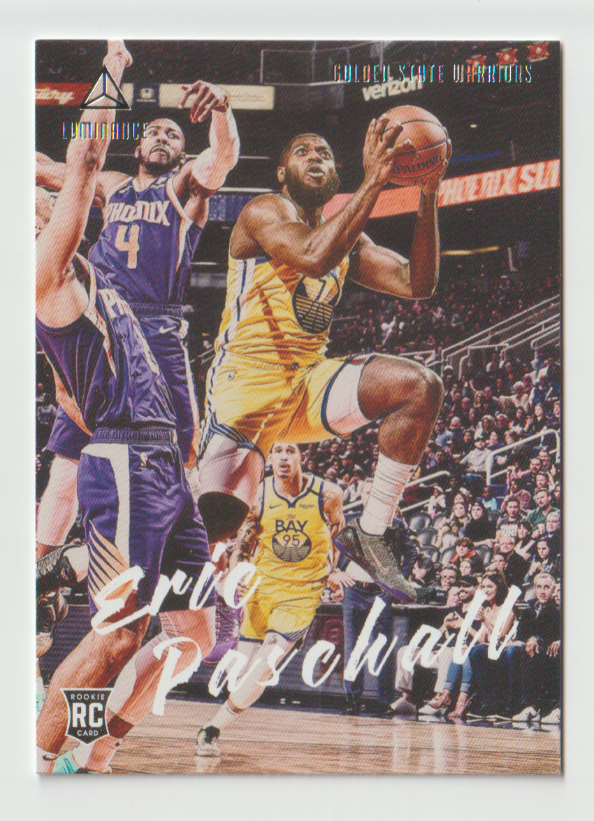 2019-20 Panini Chronicles Luminance #158 Eric Paschall RC- Golden State Warriors