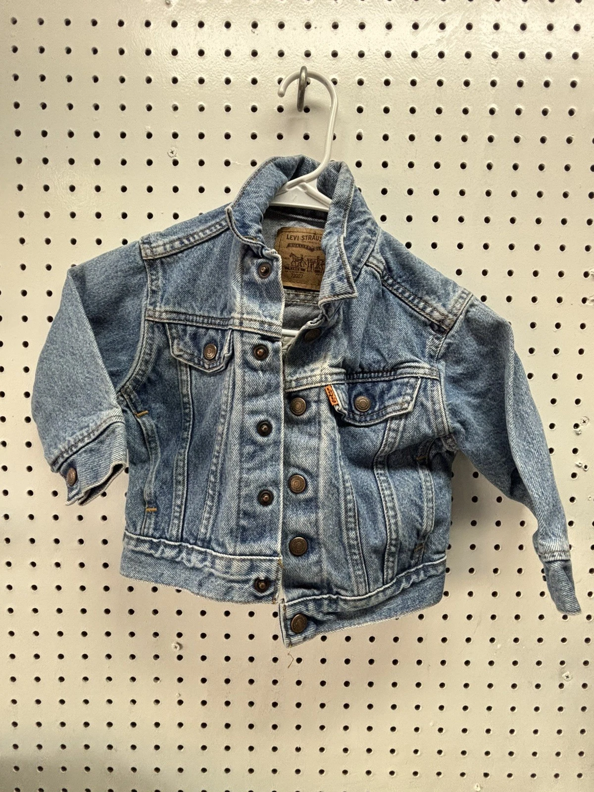 VTG 90s Little Levi's Denim Jacket Sz 2T Orange Tab USA Pockets Snap Front
Opens in a new window or