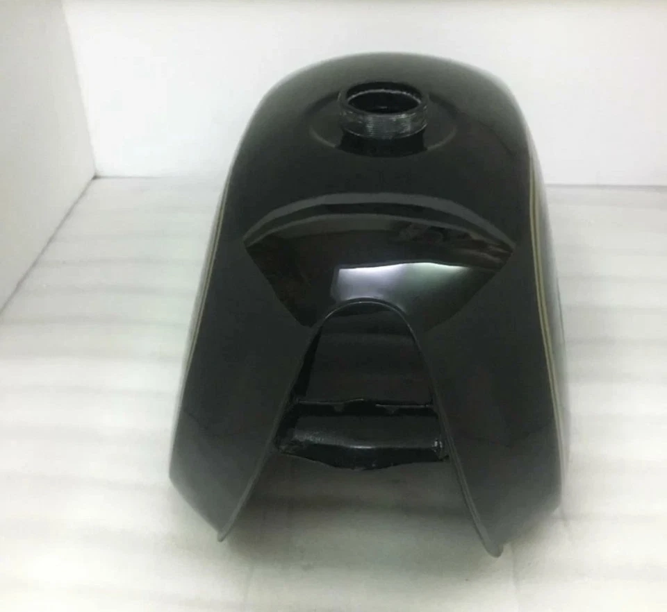 BMW R100 RT RS R90 R80 R75 NEGRO CON FORRO DORADO ACERO DEPÓSITO GASOLINA/APTO PARA Foto 4 de 4