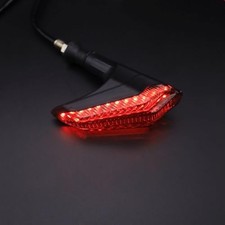 The Sickle Shaped Turn Signal LED for Motorcycles With 2pcs has a Red Daytime