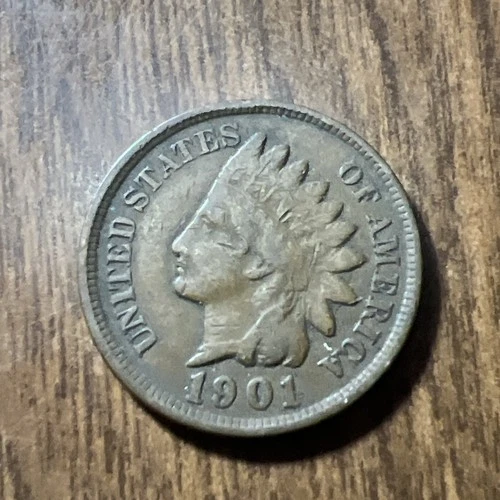 1901 Indian Head Cent Penny   "Actual Coin Pictured"