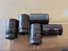 5pcs 2200uF 25v UCC Radial Capacitor KMQ 105c