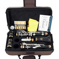 Clarinet Bb Wood Ebony Silver Plated 18 Keys Grenadilla Sib Klarnet M191