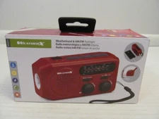 WeatherX Weatherband & AM/FM Flashlight, WR281R, Red