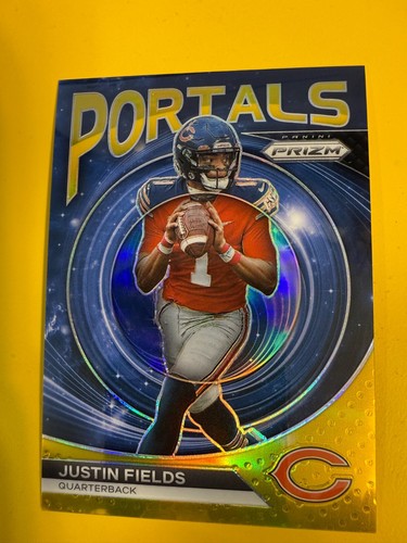DA97249 2023 Panini Prizm Portals Prizms Gold #7 Justin Fields #04/10