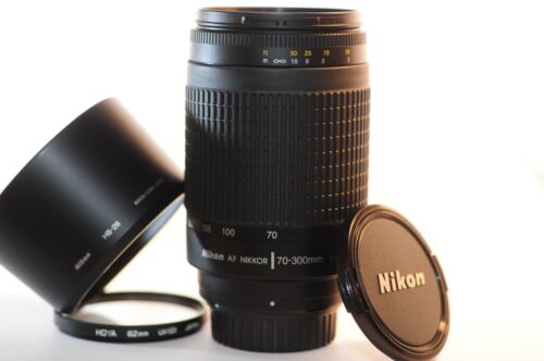 Nikon AF G Zoom-Nikkor obiettivo 70-300 mm f/4-5.6 FX HB-26 per N80 F100 D7500 D850 DF - Foto 1 di 8