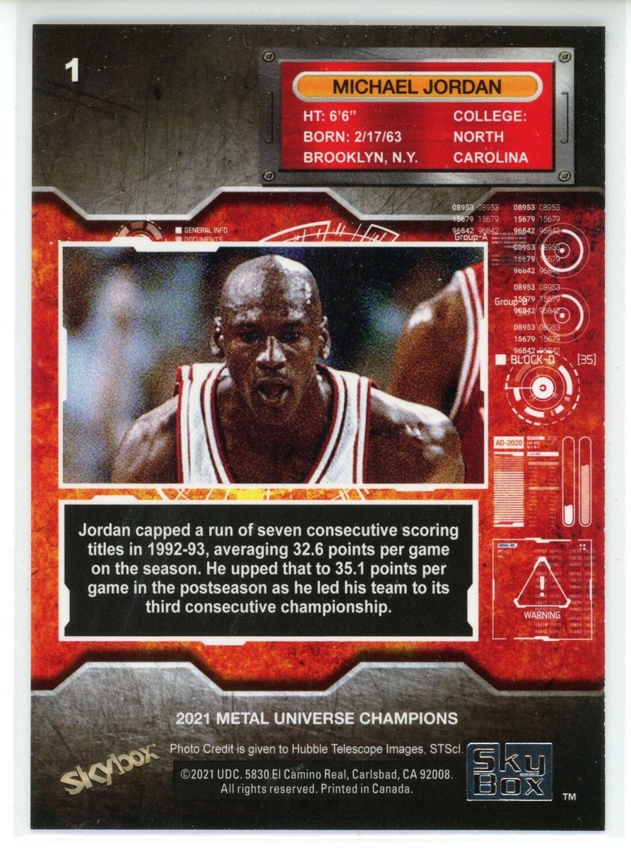 【MJサイン？】UD l Universe champions ! 2021 Metal Universe Champions '97-98 Retro #RB1 Michael Jordan | eBay