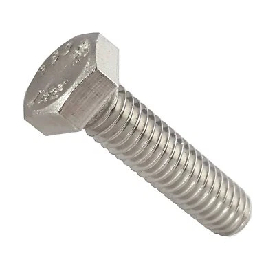 FASTENERE 1/4-20 x 1/2" Hex Head Bolts Stainless Steel Fully Threaded Qty 50